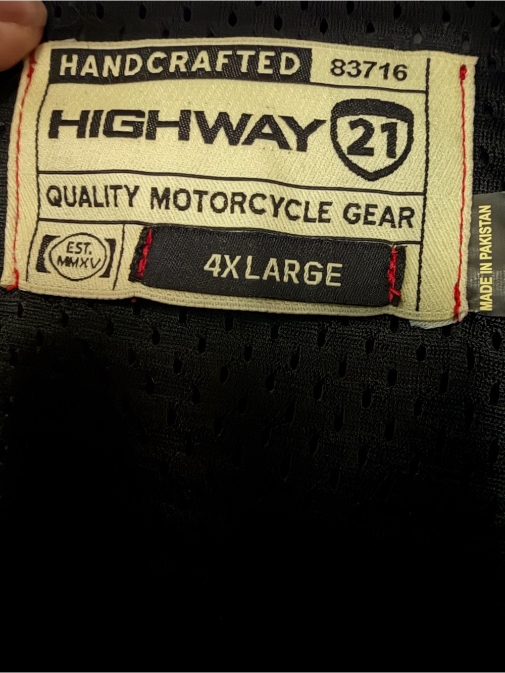 Men's Black Performance Motorcycle Jacket - 4XL